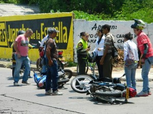 accidente por el parque El Viajero