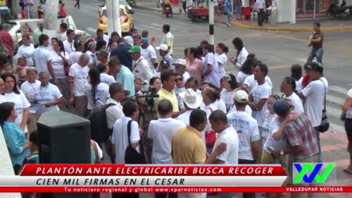 Realizan planton contra Electricaribe en&nbsp;Valledupar