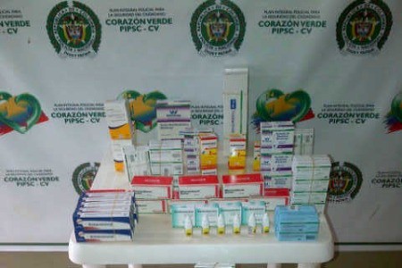 Policía Nacional logro incautar una significativa cantidad de&nbsp;medicamentos
