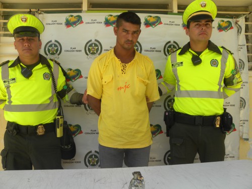 Capturado hombre que tenia en su poder una&nbsp;granada