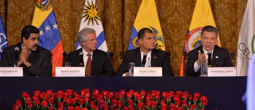 Retorno de embajadores y apertura gradual de frontera, acuerdos tras reunión&nbsp;Maduro-Santos