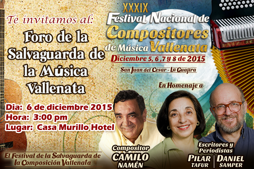 Foro de la salvaguarda de la composición vallenata en San Juan del&nbsp;Cesar