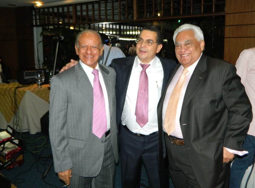Ramón Gomez Ovalle exgober de La Guajira, Dr RAfael Valle Oñate y Pablo López
