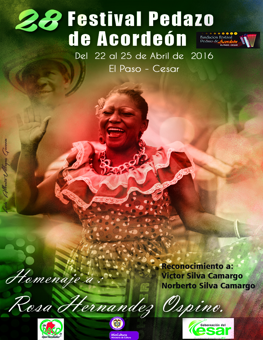 Afiche oficial del XXVIII Festival Pedazo de&nbsp;Acordeón