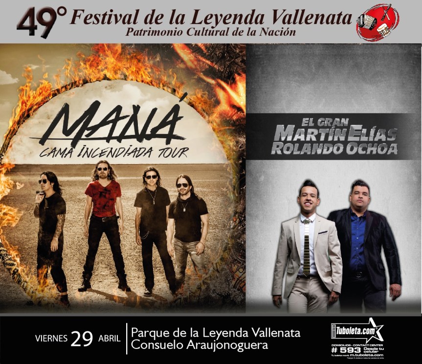 Artistas abril 29 - Parque de la Leyenda Vallenata
