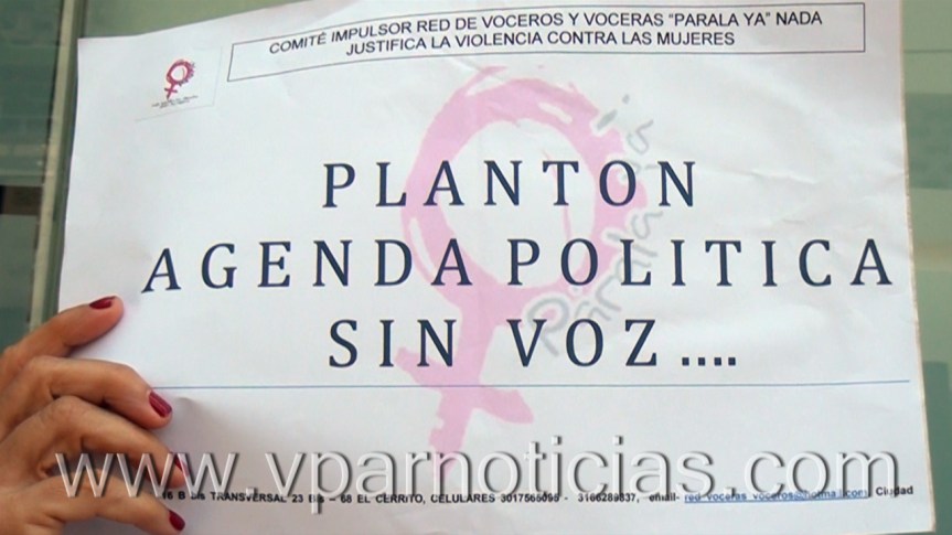 En día Internacional de la mujer realizaron plantón “Agenda política sin&nbsp;voz…”