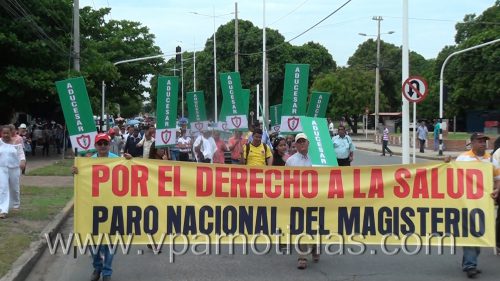 Maestros del Cesar marcharon  en jornada nacional de&nbsp;protesta