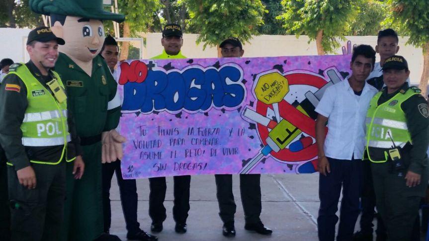 Policía del Cesar adelanta campaña para prevenir y erradicar la drogadicción en&nbsp;Valledupar