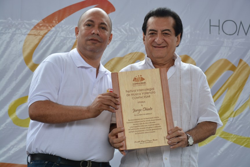 Festival de Comfacesar rindió homenaje a Jorge&nbsp;Oñate