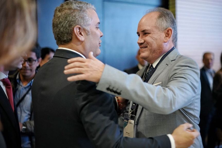 gobernador del Cesar y el presidente de Colombia Iván Duque