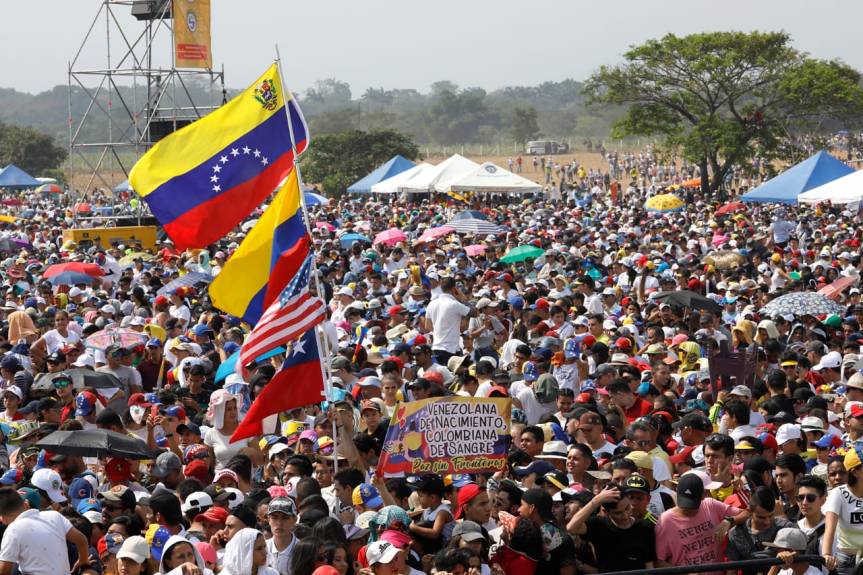 ‘Libertad para Venezuela’: el grito que retumbó desde el puente Tienditas al mundo          