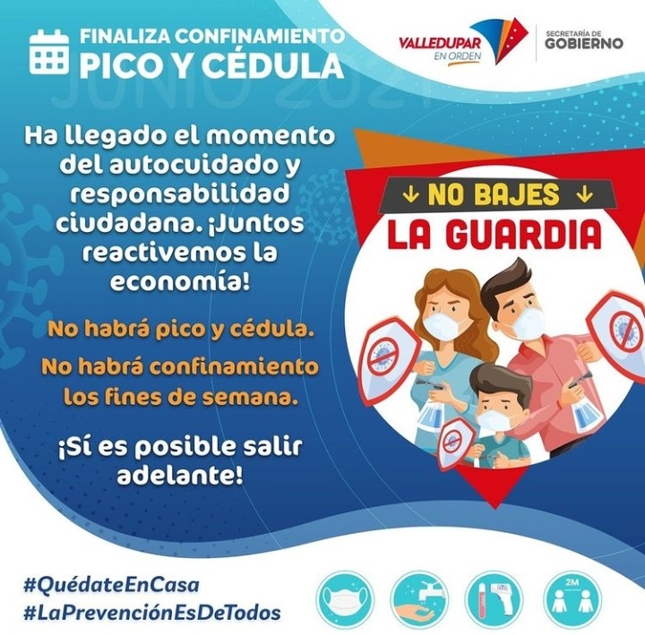 Finalizan medidas de pico y cédula y confinamiento los fines de&nbsp;semana