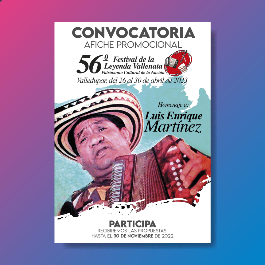 Abierta convocatoria para la creación del afiche del Festival Vallenato&nbsp;2023