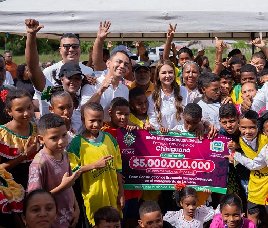 Gobierno del Cesar  aporta $5 mil millones para construcción de escenario recreo deportivo en el corregimiento La&nbsp;Sierra